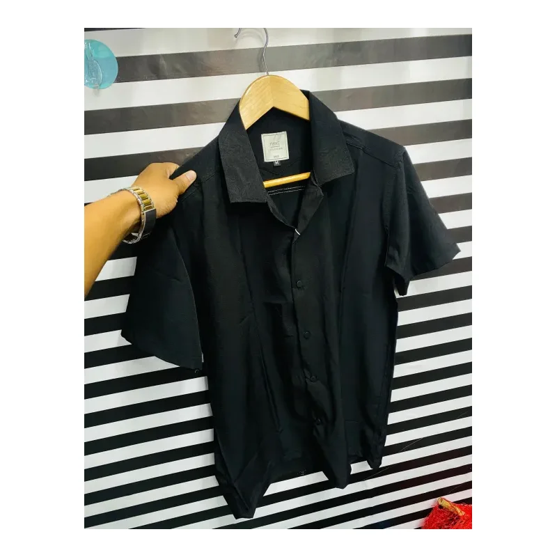 Solid Drop Shoulder Shirt For Men